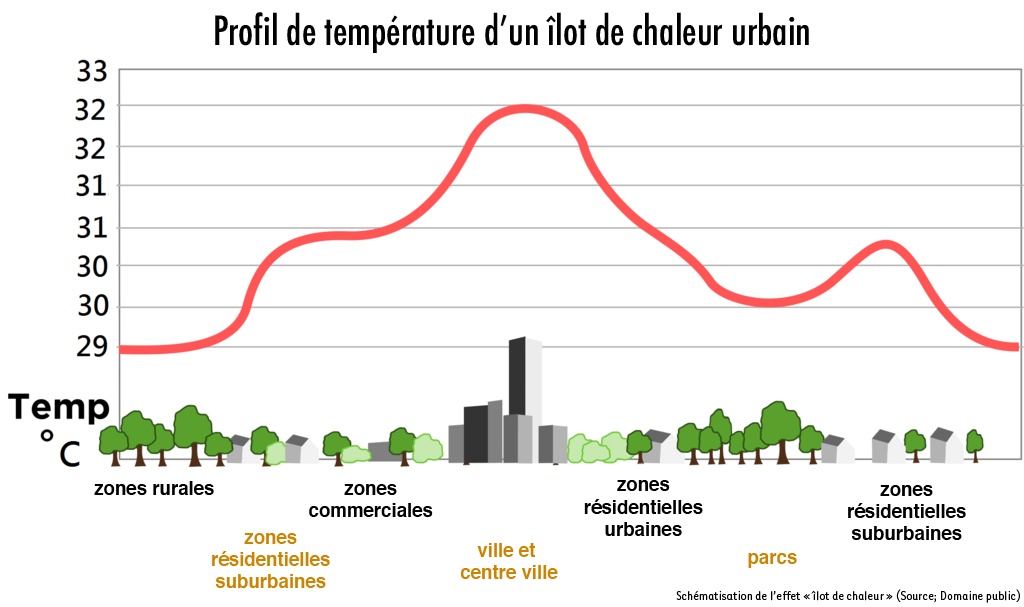2 Schéma d'un ilot de chaleur